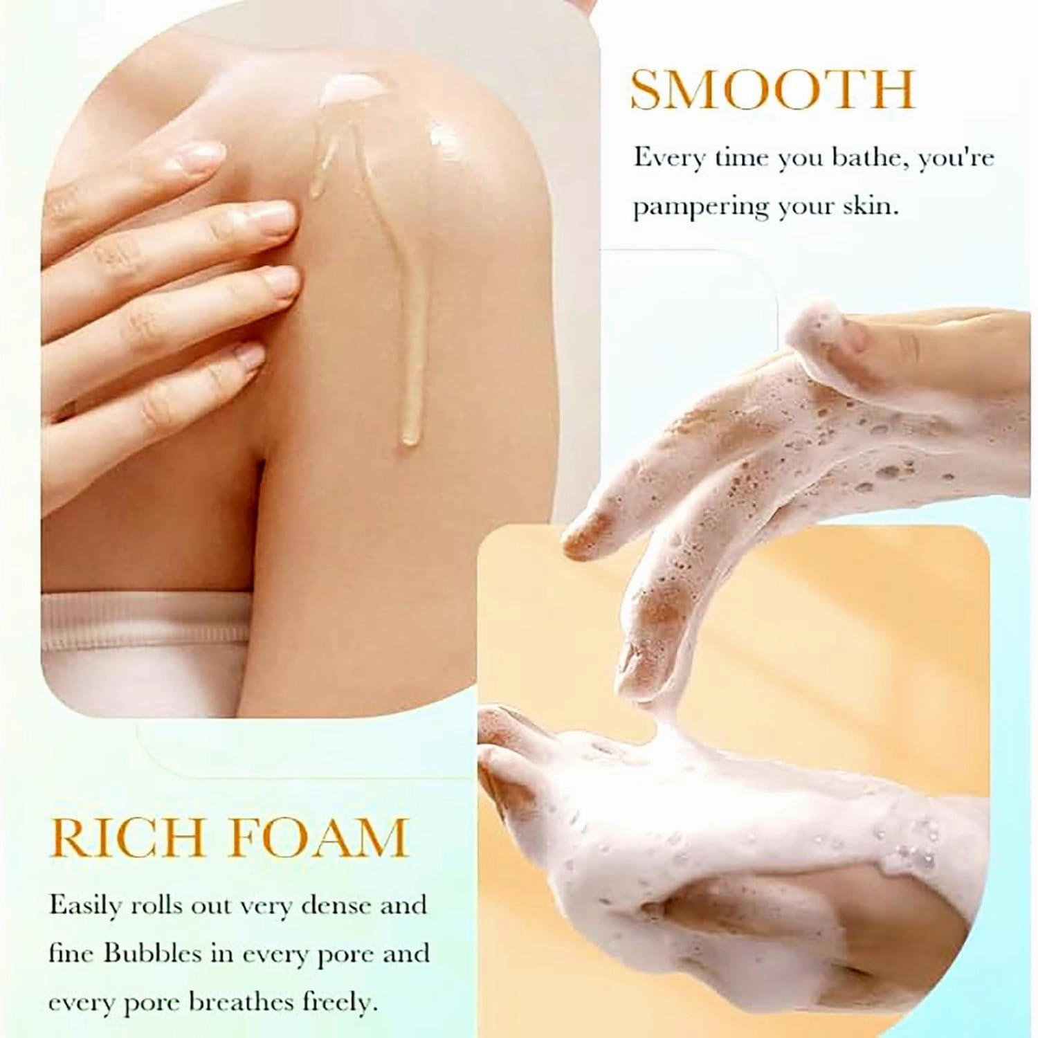 Vitamin C and Lemon Niacinamide Body Wash, Vitamin C Rejuvenation Body Lotion, Deep Cleansing, Brightens and Nourishes the Skin, Smoother-Looking Skin, 500ml (1pcs Toning)