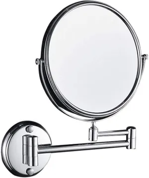Wall-Mounted Makeup Mirror 8-inch Cosmetic Mirror Bathroom Wall Hanging Rotating Folding Vanity Mirror Double-Sided