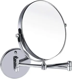 Wall-Mounted Makeup Mirror Wall-Mounted 8-inch Vanity Mirror Bathroom Double-Sided Mirror 5X Magnifying Makeup Mirror