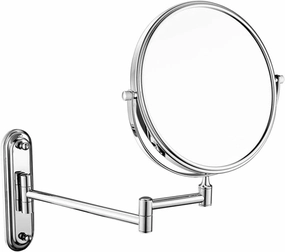 Wall-Mounted Makeup Mirror 7X Magnifying Wall-Mounted Vanity Mirror 6-inch Metal Copper Telescopic Folding Vanity Mirror