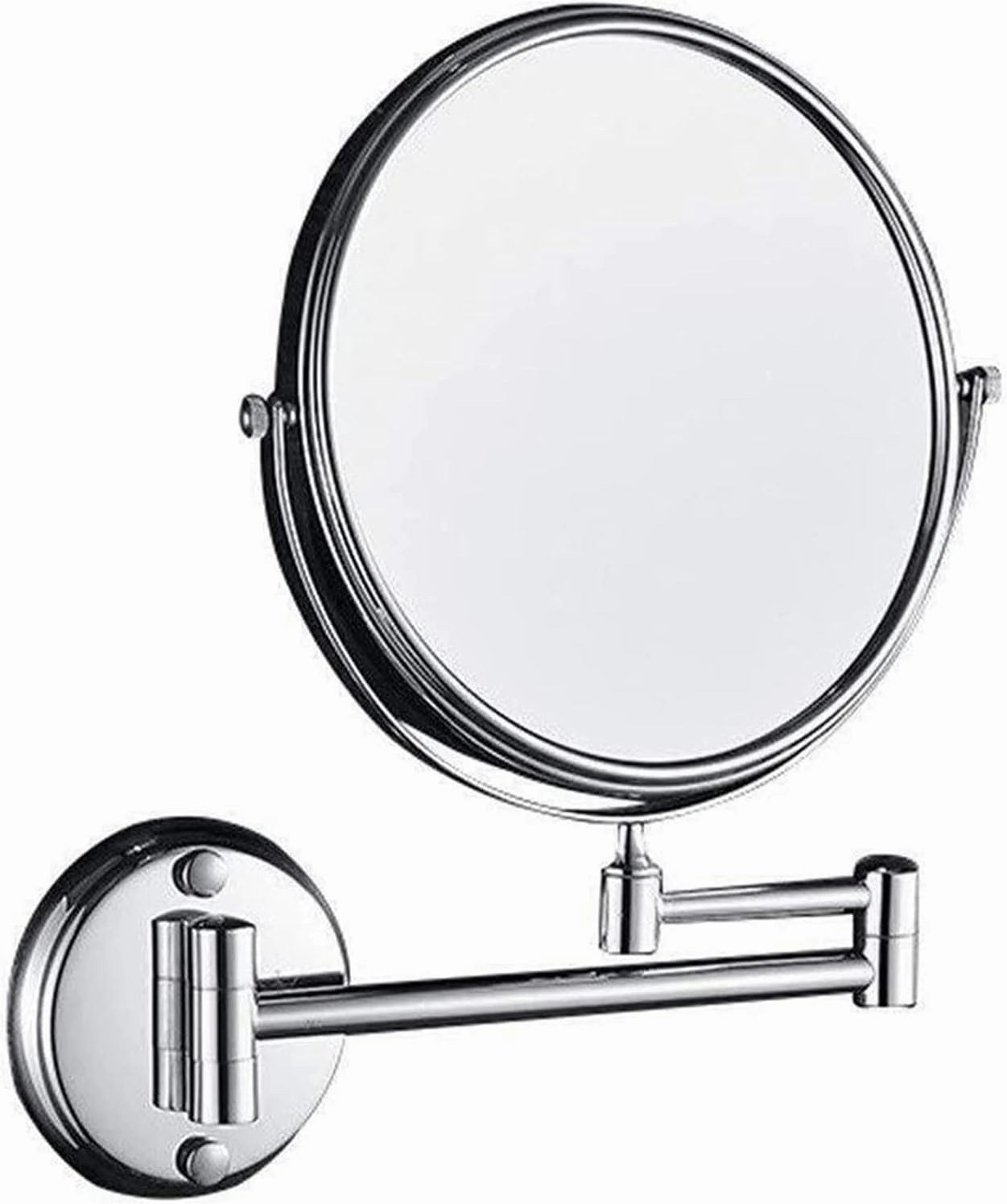 Wall-Mounted Makeup Mirror 8-inch Cosmetic Mirror Bathroom Wall Hanging Rotating Folding Vanity Mirror Double-Sided