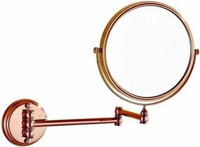 Wall-Mounted Makeup Mirror European Rose Gold Wall-Mounted Ultra-Thin Double-Sided Rotating 8 Inch Beauty Mirror