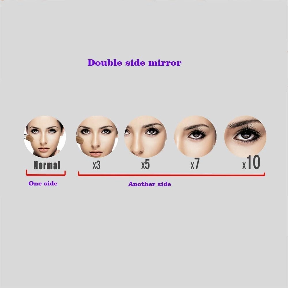 Wall Mounted Makeup Mirrors Magnifying Extend Sturdy Adjustable Cosmetic Mirror Shaving Bathroom Vanity Mirror(3X,8inch)