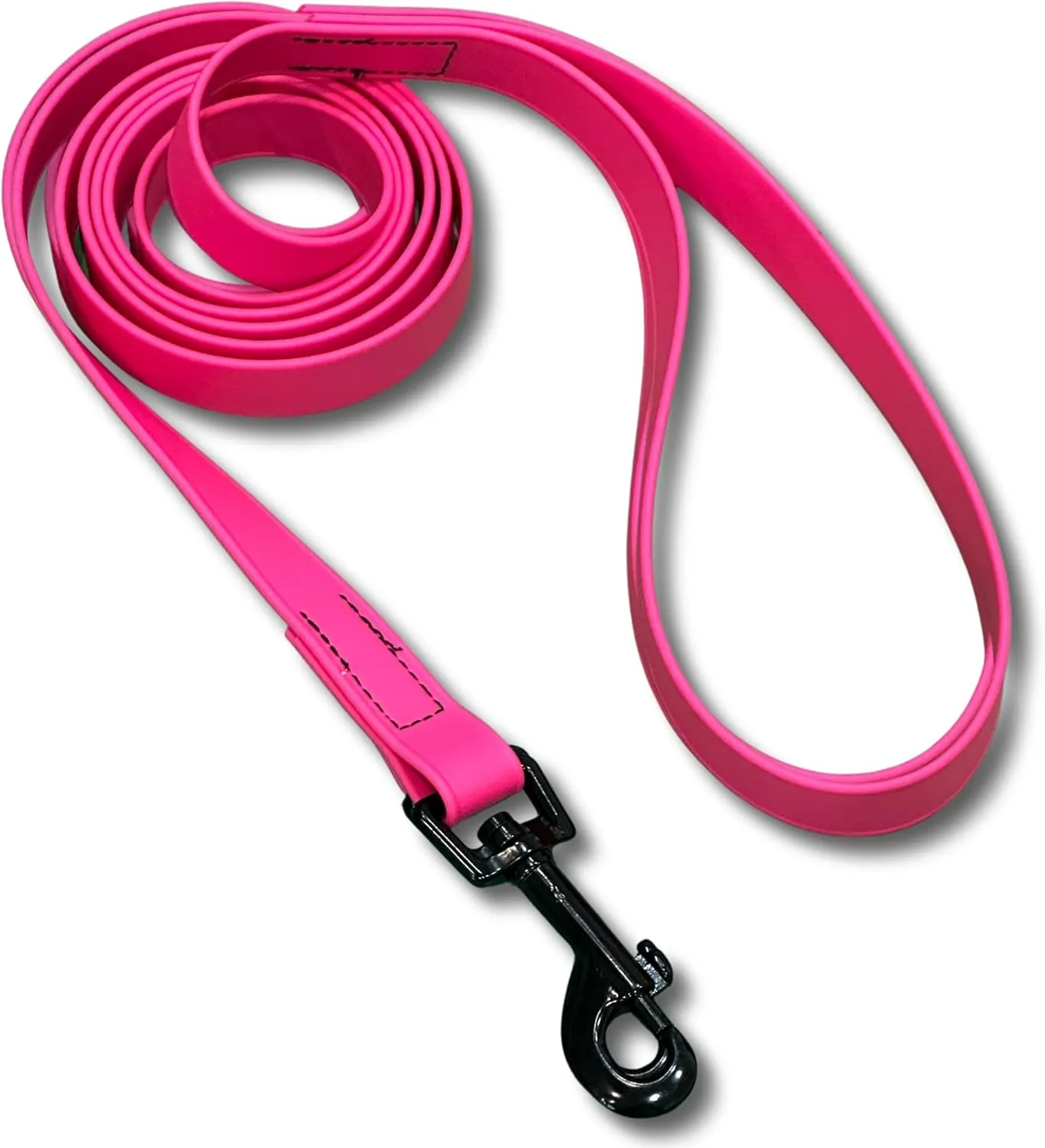Waterproof Dog Leash/Lead - Stink-Proof Water-Proof Strong Biothane - 6 Ft - Hand Made in USA! (6', Red)
