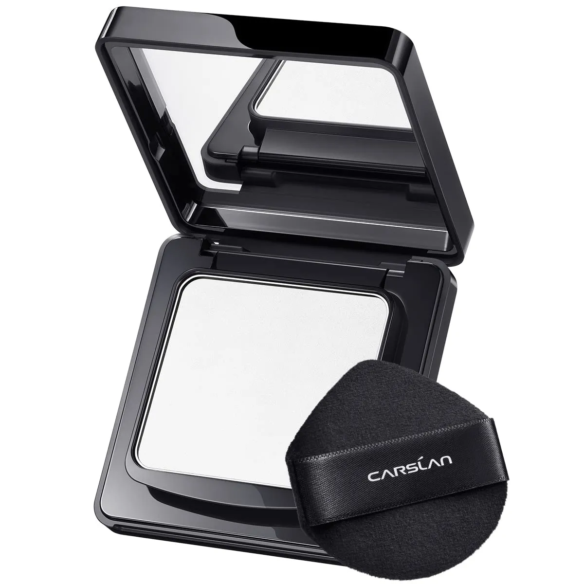Waterproof Face Pressed Powder Compact, 24H Longlasting Oil Control Pressed Setting Powder Talc-Free Makeup, Shine Free, Poreless, Smooth, 01 Translucent for dry&com skin (0.28Oz)