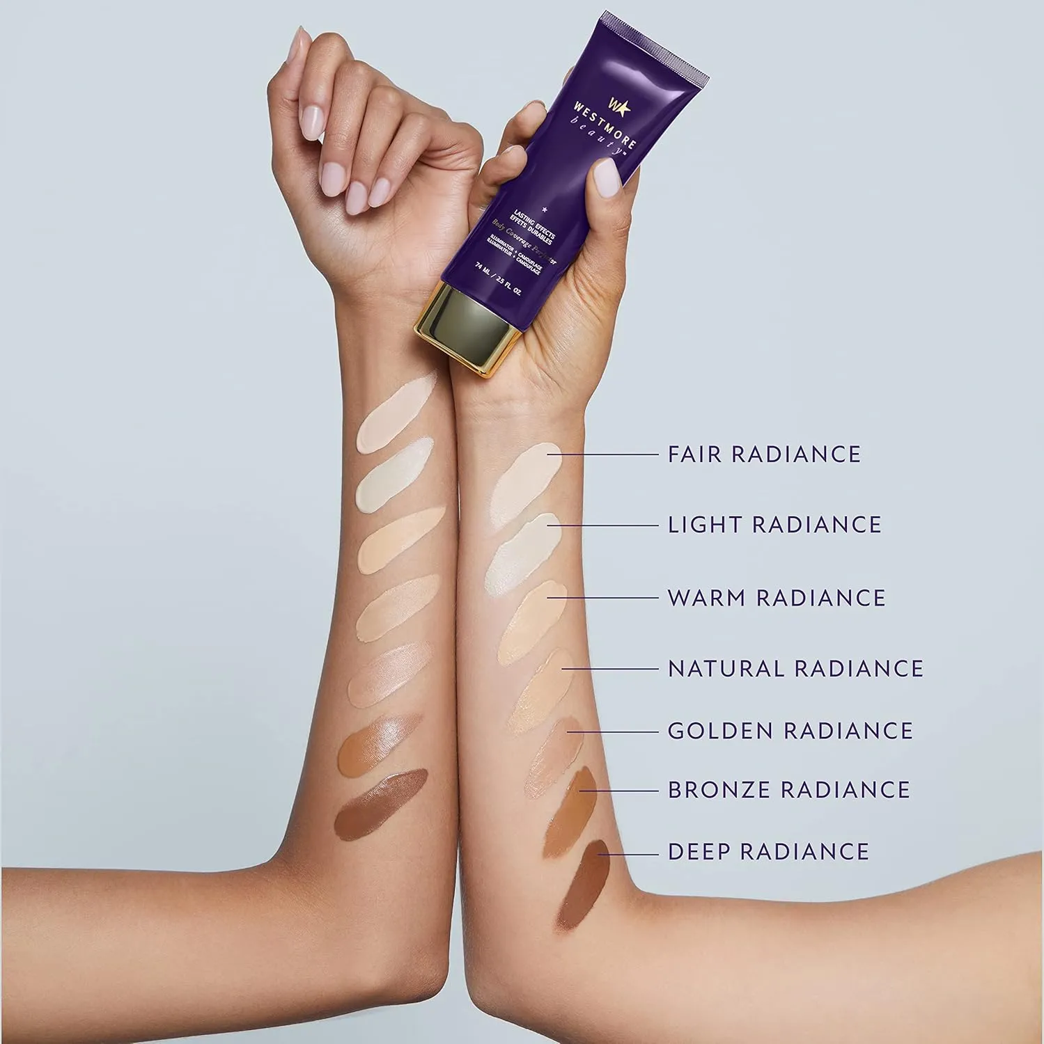 Westmore Beauty Body Coverage Perfector – Waterproof Leg & Body Makeup - Tattoo Cover Up Makeup - 7 Oz (Bronze Radiance)