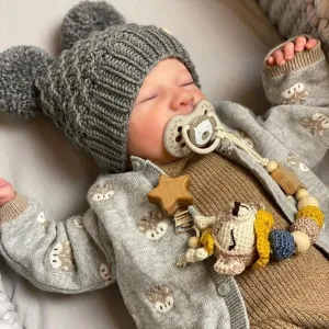 WOOROY Realistic Reborn Baby Dolls Boy - 18 Inch Lifelike Baby Doll Levi Real Life Baby Dolls That Look Real Soft Weighted Sleeping Newborn Baby Dolls Gift Toy for Age 3 