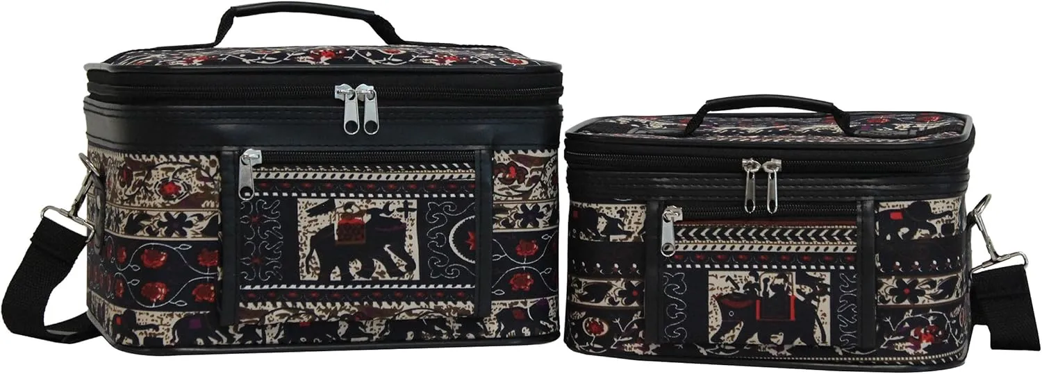 World Traveler Women's 2-Piece Cosmetic Case Set, Elephant