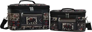 World Traveler Women's 2-Piece Cosmetic Case Set, Elephant