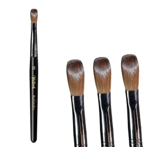 Yasterd Oval Acrylic Brushes (100% Kolinsky) - Size 18, 4 Pieces for Nail Art & Acrylic Application - Black Wood Handle