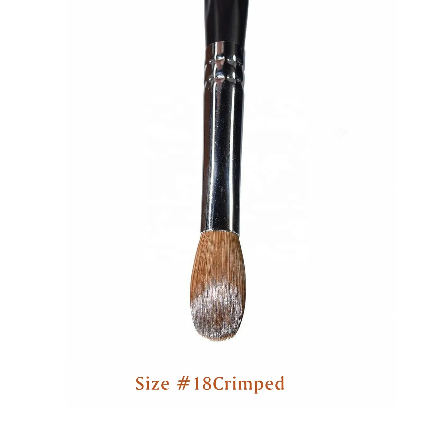 Yasterd Oval Acrylic Brushes (100% Kolinsky) - Size 18, 4 Pieces for Nail Art & Acrylic Application - Black Wood Handle