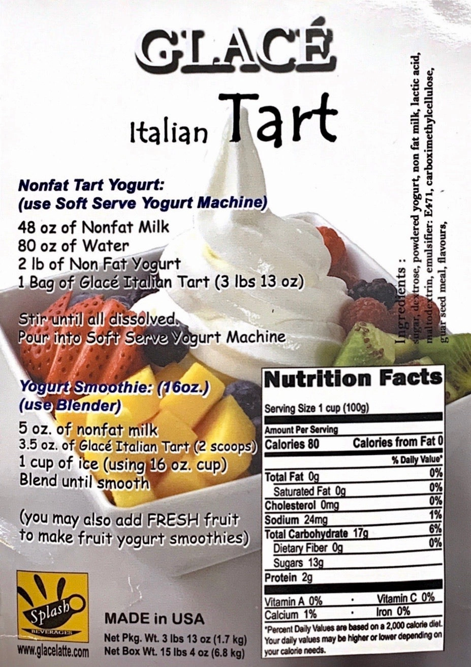 Yogurt Bliss - Italian Style Sweet-Tart Soft Serve Frozen Yogurt Mix (aka Dream Yogurt for Sweet Tart Yogurt Lovers), 3 lbs 13 oz per bag.