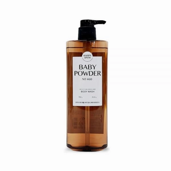 ZEESOON Happy Bath Moisture Performed Shower Body Wash for Women, Men No 460 (760ml 25.69 fl oz.) skin soft body balance PH cleansing foam, restore the skin barrier (Baby Powder)