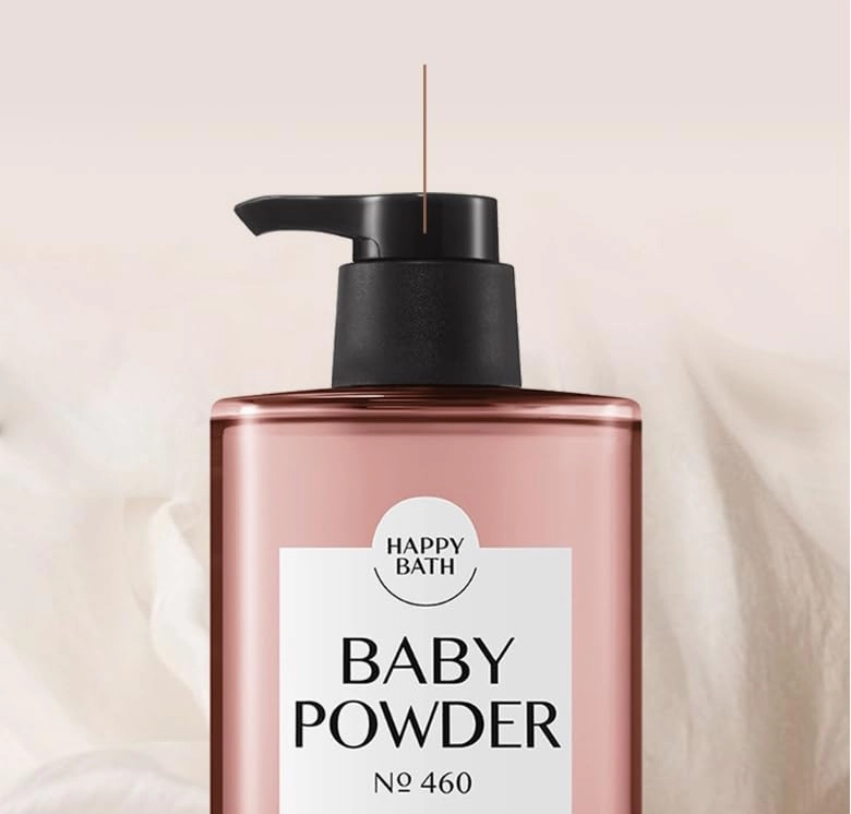 ZEESOON Happy Bath Moisture Performed Shower Body Wash for Women, Men No 460 (760ml 25.69 fl oz.) skin soft body balance PH cleansing foam, restore the skin barrier (Baby Powder)